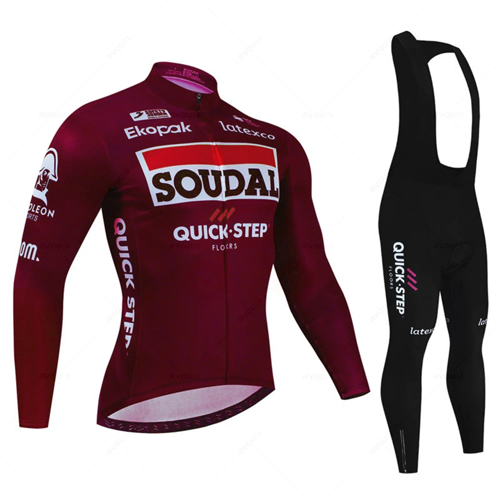 Autumn Cycling Set Long Sleeve Jersey MTB Riding Sportswear Road Bike Clothing Bib Pants Bicycle Uniform