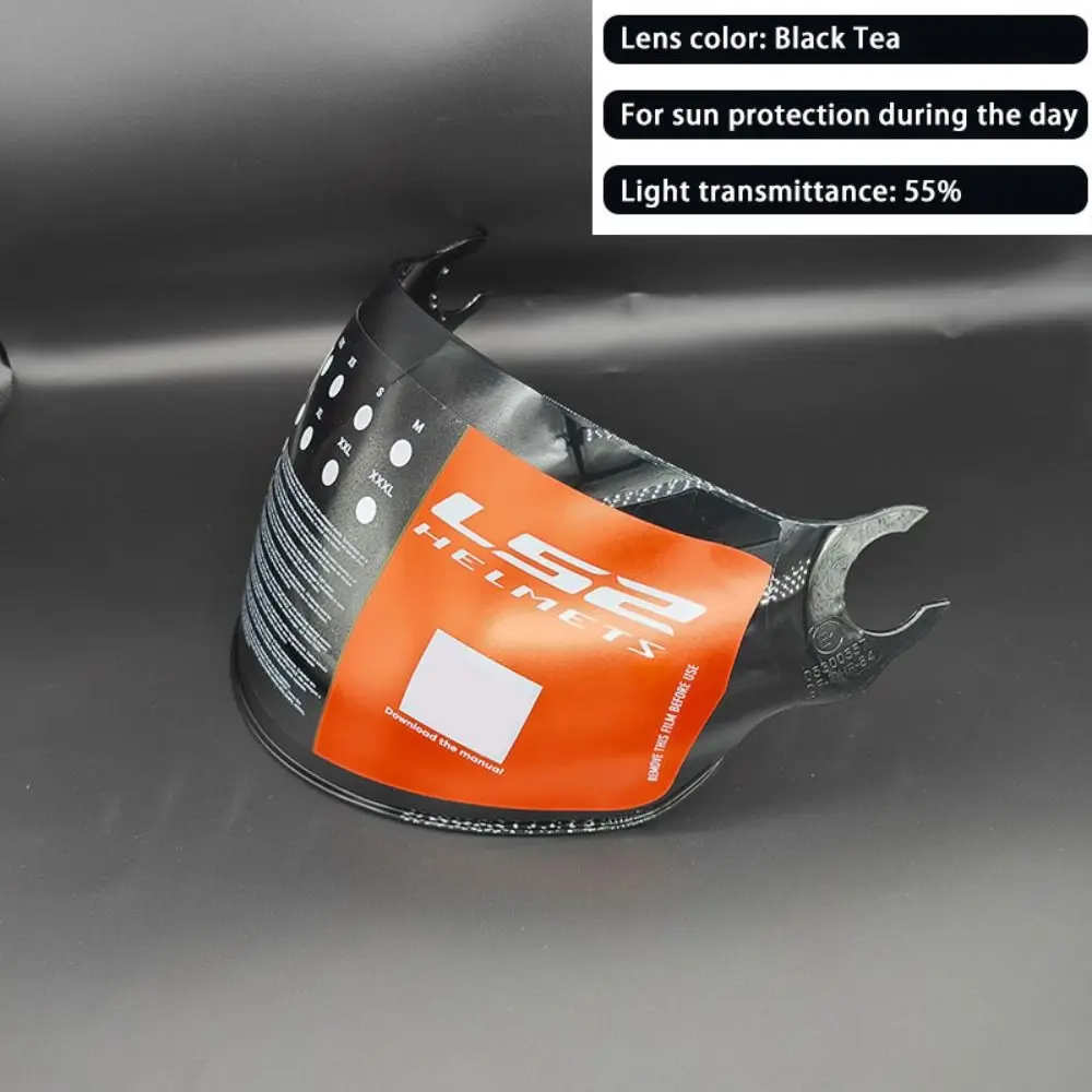 OF562 Windproof LS2 Helmet Visor Mirrored Helmet Parts Replacement Helmet Lens UV Protection Scratch-resistant Visor Accessories