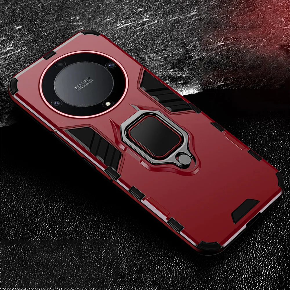 Durable Car Magnetic Ring Stand Armor Case – Shockproof Silicone Cover