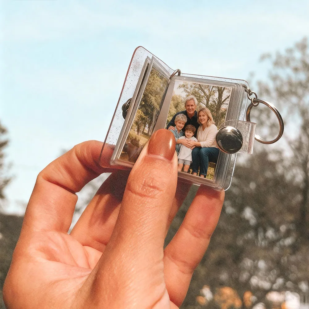 Mini Photo Album Keychain, Personalized Mini Photo Album, Anniversary Gift, Best friend album, Commemorative gifts, transparent