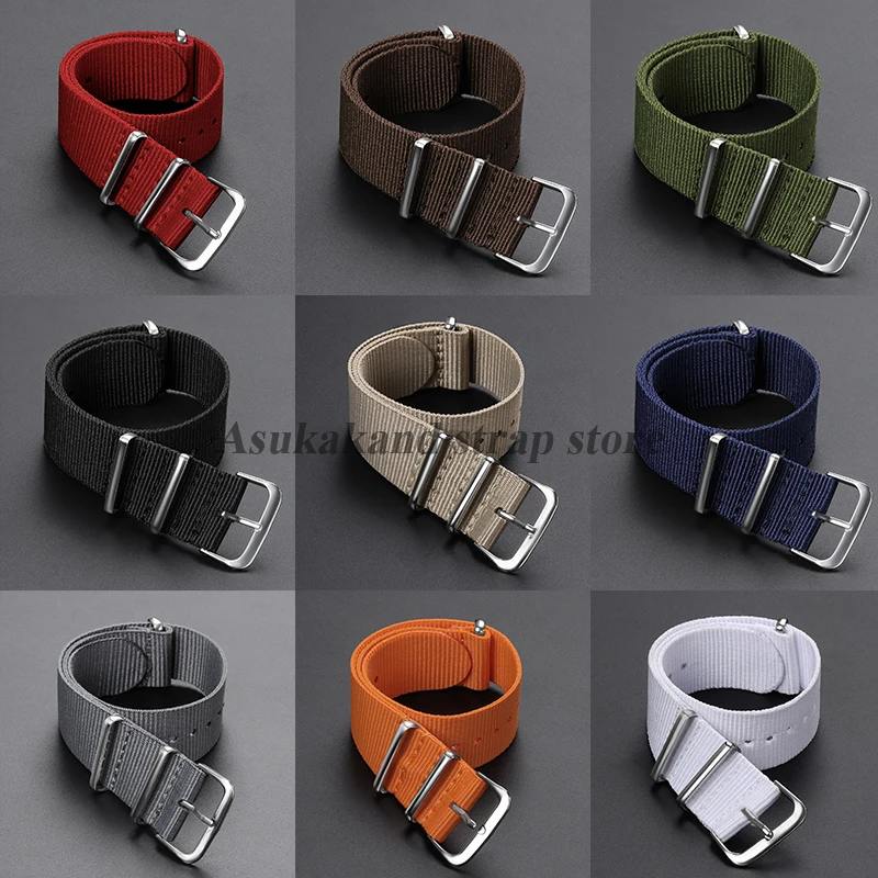 Canvas Nylon One-Piece Loop Watch Strap - Versatile Wristband