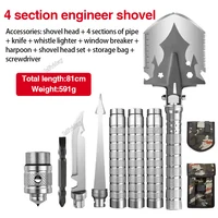 Military Tactical Multifunction Shovel Outdoor Nuggets Tools Camping Survival Folding Spade Tool Car Equipment Snow Shovel Kit 1
