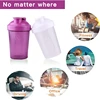 400ML Shaker Bottle with Stainless Ball BPA Free Plastic Protein Shakes Leakproof for Powder Workout Gym Sport 3