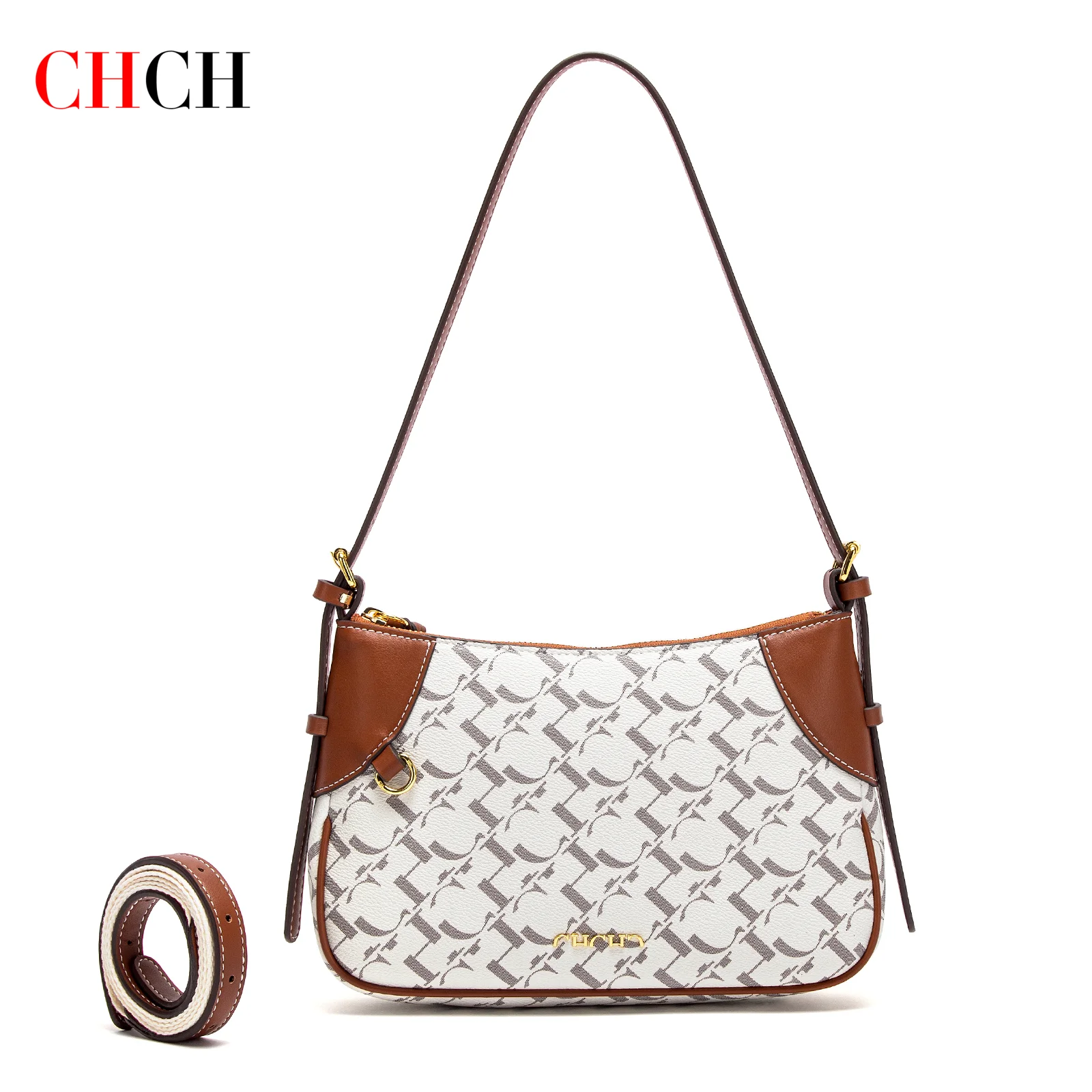 حقيبة كتف نسائية من CHCH لصيف 2025، تتميز بتصميم ه...