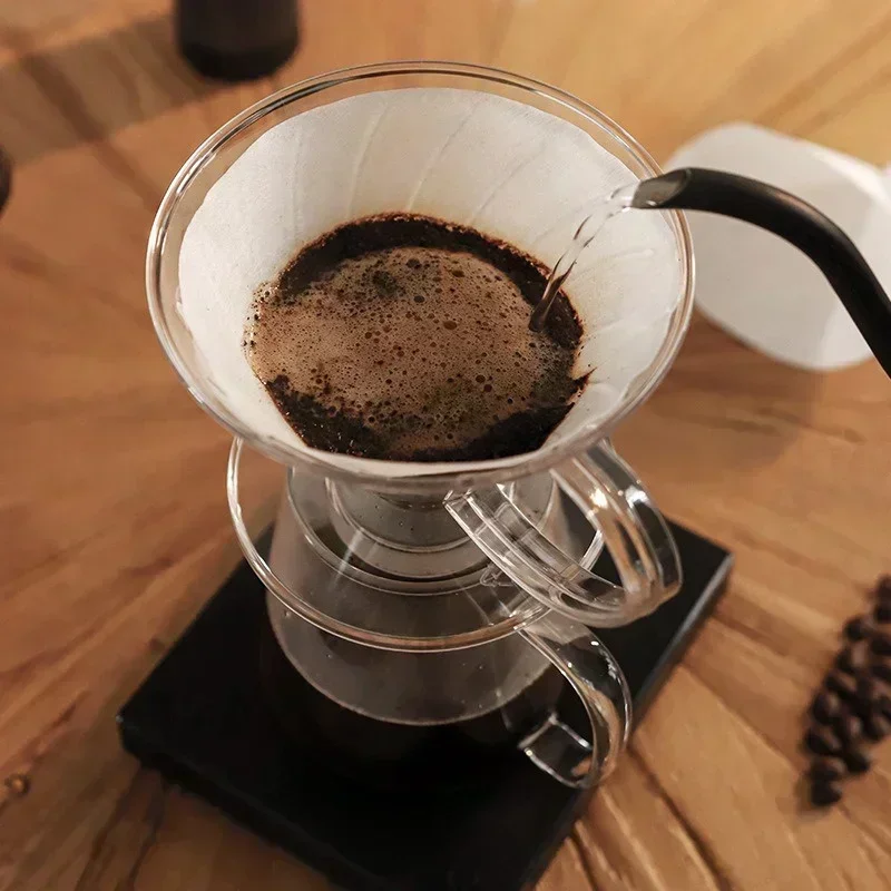 Description Picture 2 of itemPlastic Hand Brewed Coffee Filter Cup Reusable Espresso Coffee Dripper Funnel Barista Brewing Tool Funnel Filters Coffeeware