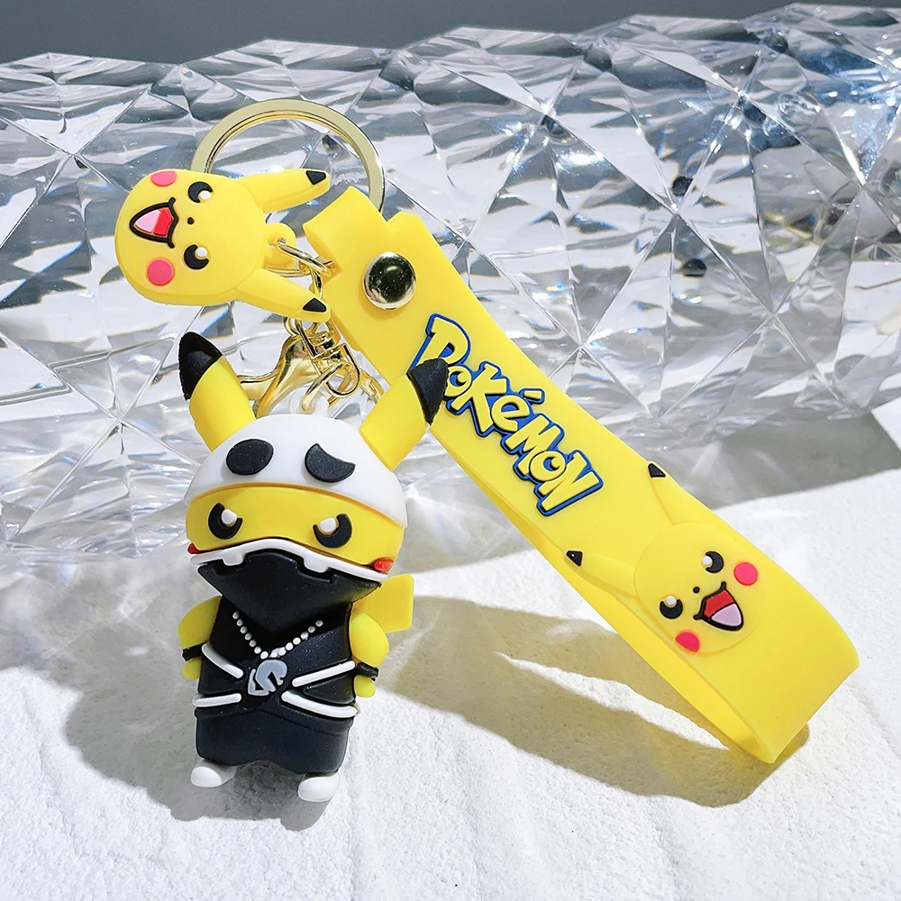 ペンダントとキーホルダー付きのポケモンフィギュア,人形,ピカチュウ