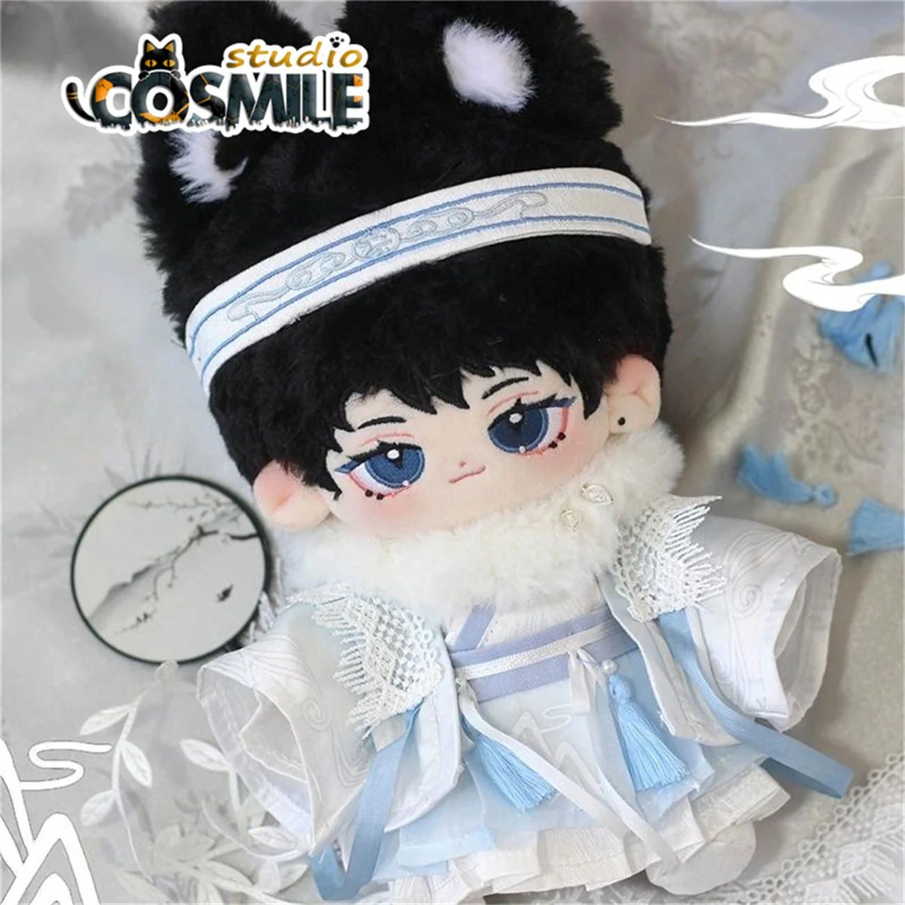 

Ancient Costume Hanfu Immortal Haori Wangji Elegant Blue White Suit for 20cm Plush Doll Stuffed Clothes Plushie Clothing KL Oct