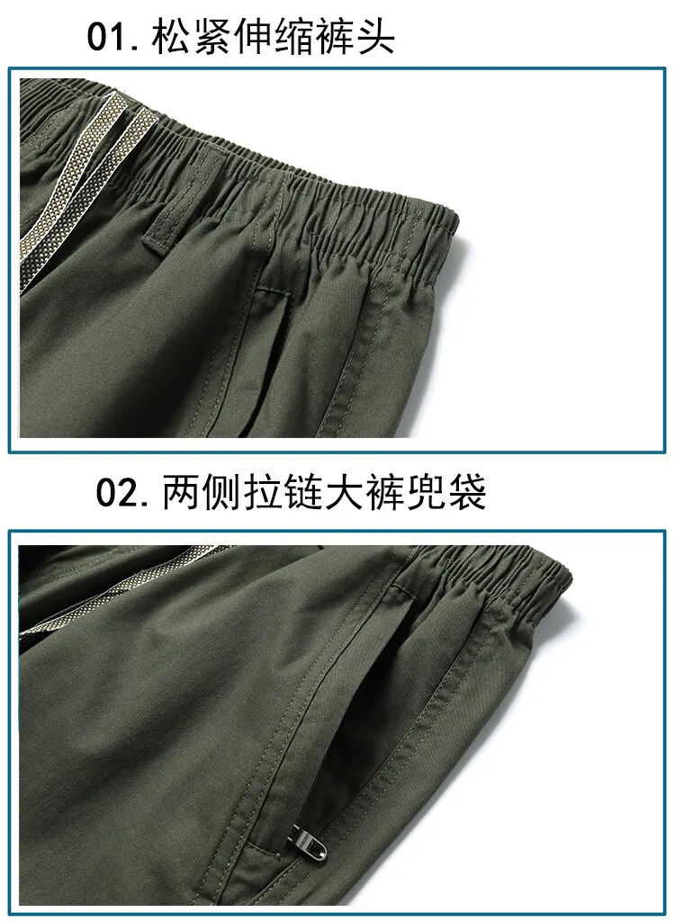 Men's Shorts Loose Casual Middle-aged Capris in Summer Wear Dad's Pure Cotton Home Pants Outside in Summer Casual Shorts 2022 casual shorts for men