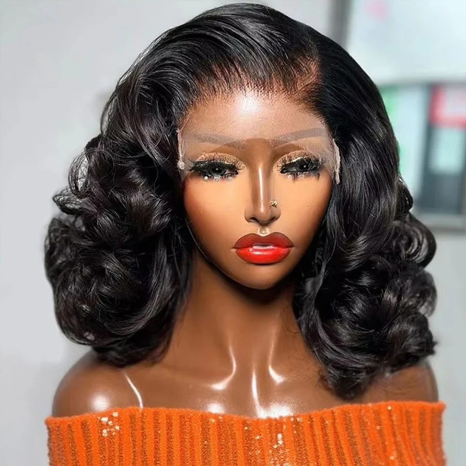 Perruque de cheveux humains vietnamiens Super Double tirage 13×4 perruques avant de dentelle perruques de cheveux bruts vietnamiens vague de corps lâche perruques d’extrémité épaisse complète