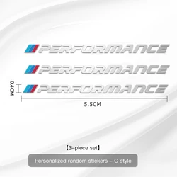 Premium Car Metal Sticker Performance Emblem Badge Decoration Decal (C -3Pcs)