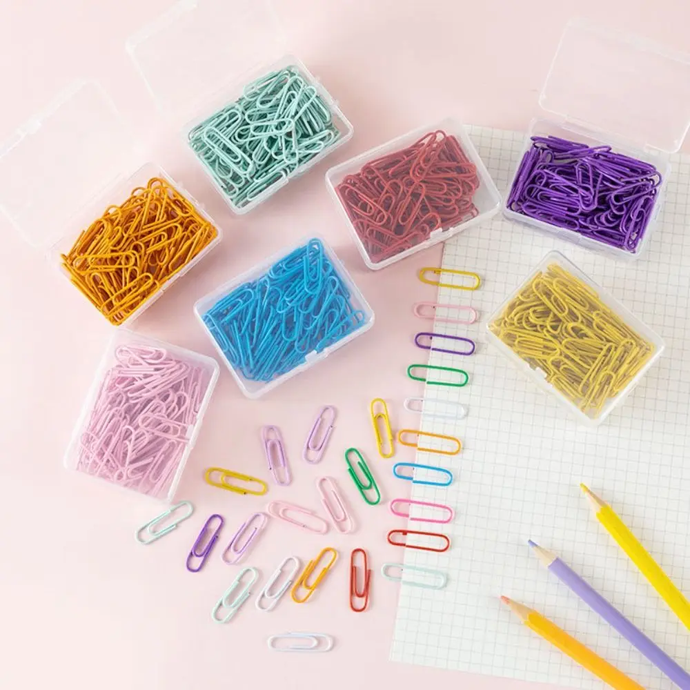Paper Clips 50PCS File Holder Creative Metal Paper Clips Colored Binding Bookmark Clip