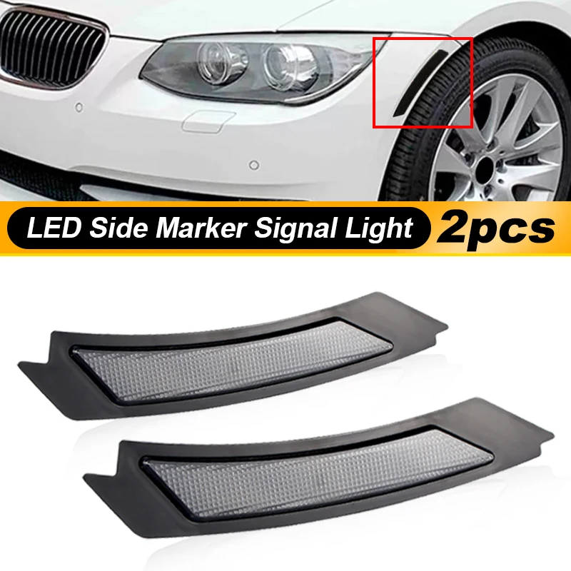 Gempro Switchback - Luces LED Secuenciales De Señalización Lateral ámbar Y Blanco Para BMW E84 E81 E82 E87 E88 E90 E91 E92 E93 E46 E53 X3 E83 X1 Lente Ahumada, 2