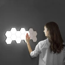 2019 Quantum Licht Helios Touch Empfindliche LED Panel Licht Modulare Sechseckigen LED Magnetische Lichter painel LED plafon led techo