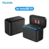 TELESIN Portable Charging Case for Insta360 X4 Accessories Dual Slot Smart Charger with TF Cards Storage Insta 360 X4 Accessorie 1