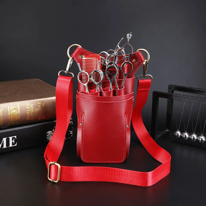 Professional Hairdresser Scissors Waist Bag Shoulder Bag Hairdressing Beauty Pet Groomer Scissors Direct Supply