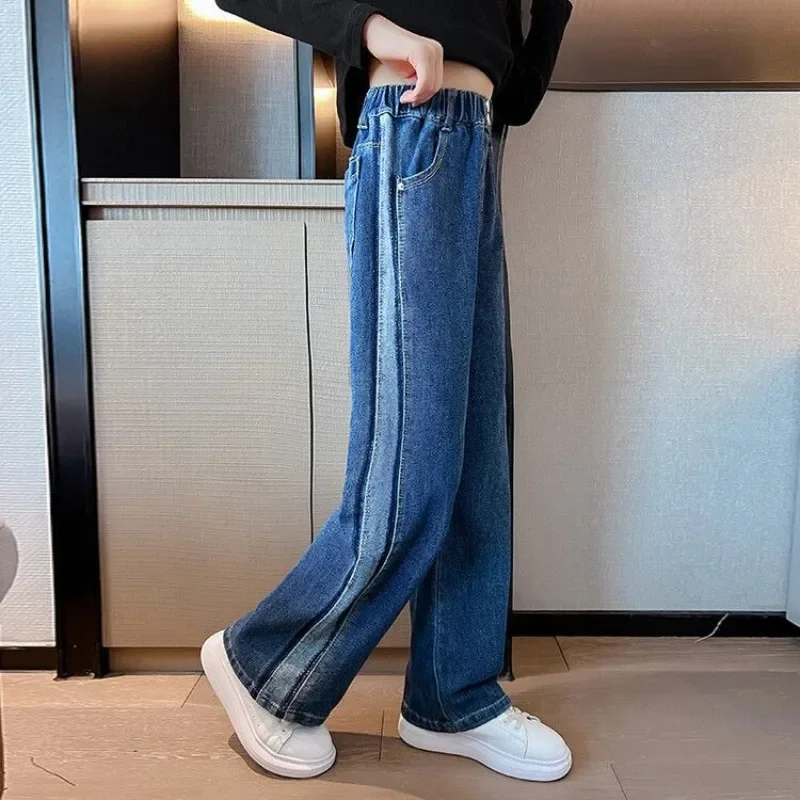 Adolescente 5 6 8 10 12 14 Anni Vestiti Per Bambini Primavera Autunno Ragazze Pantaloni In Denim Pantaloni Per Bambini Jeans Per Ragazze Di Colore Sol