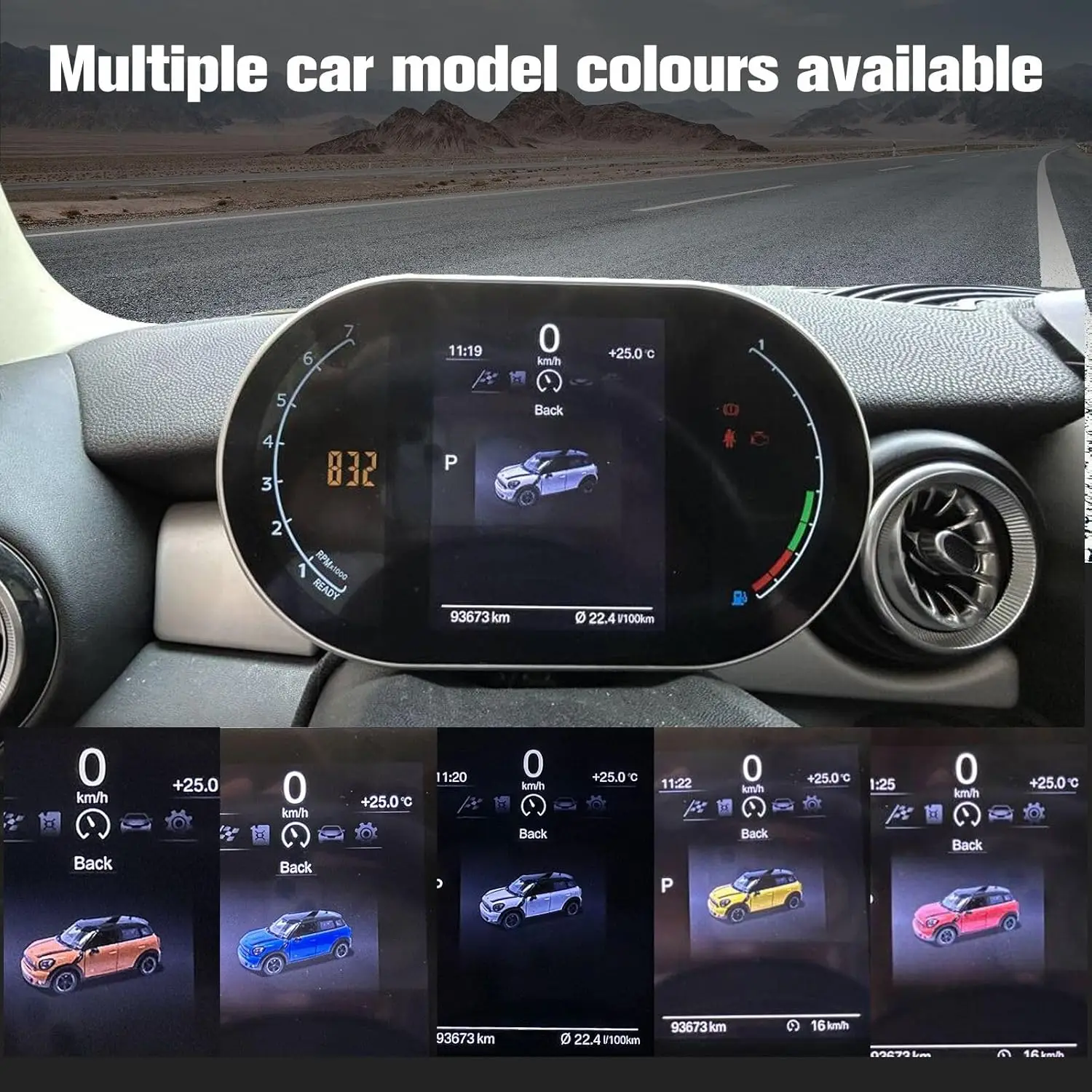 Grupo automático para BMW MINI Cooper R55 R56 R58 R60 2007-2014 velocímetros tablero serie R panel de instrumentos de pantalla digital 2