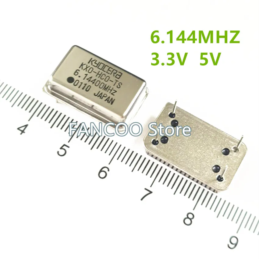 5pcs 6.144M 6.144MHZ 6.144 Crystal Oscillator Active OSC DIP-4 Rectangle Full Size 3.3V 5V 6.14400MHZ 6.14400M