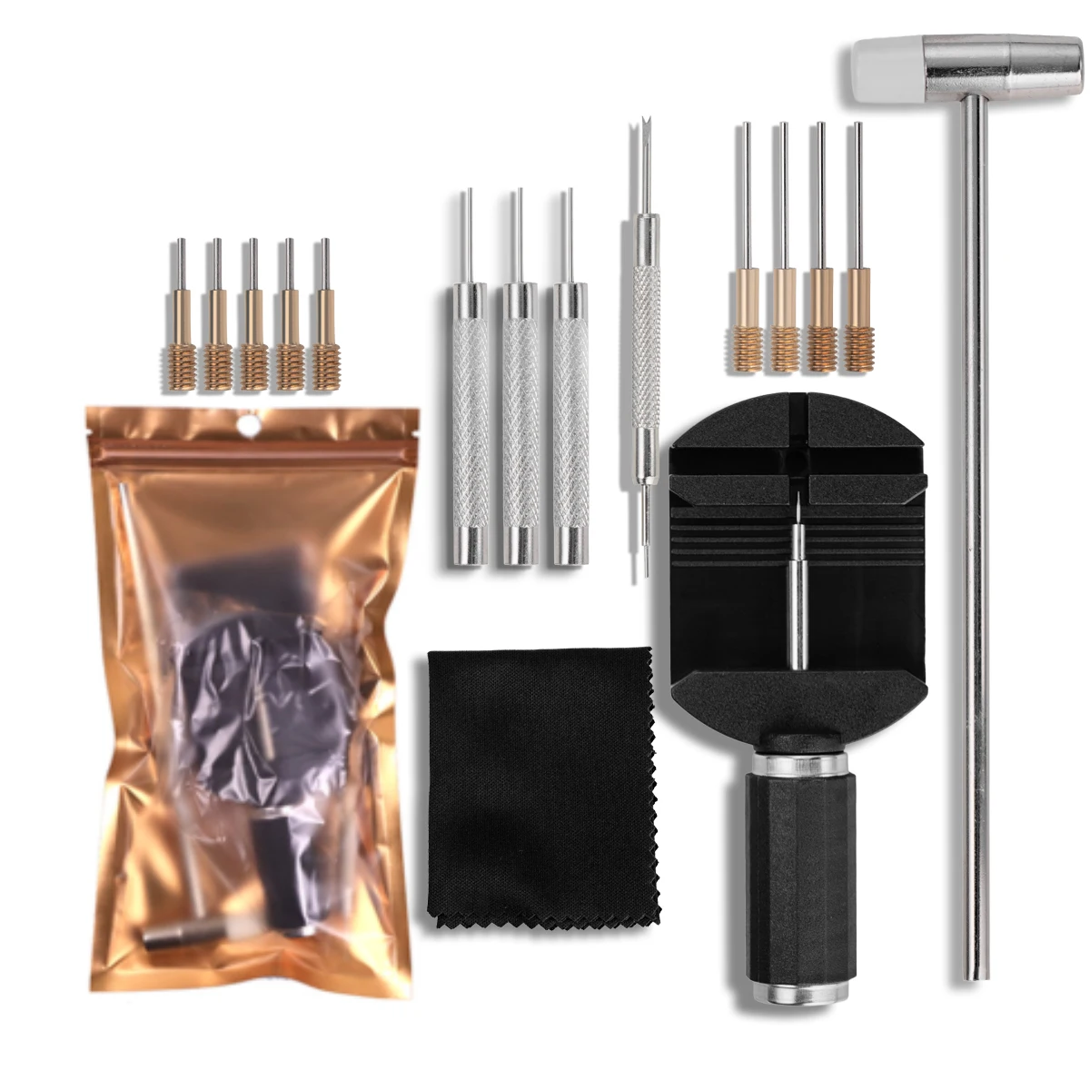 Werkzeugsatz zum Entfernen von Uhrengliedern, Werkzeugsatz zum Entfernen von Uhrenarmbändern, Kettenstift-Entferner, Reparatur-Werkzeugsatz für die Einstellung von Uhrenarmbändern, Uhr – Detail 6