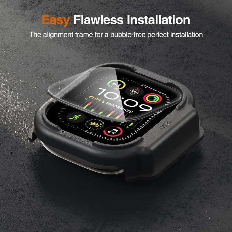 5 قطعة HD الزجاج المقسى لساعة أبل الترا 2 49 مللي...