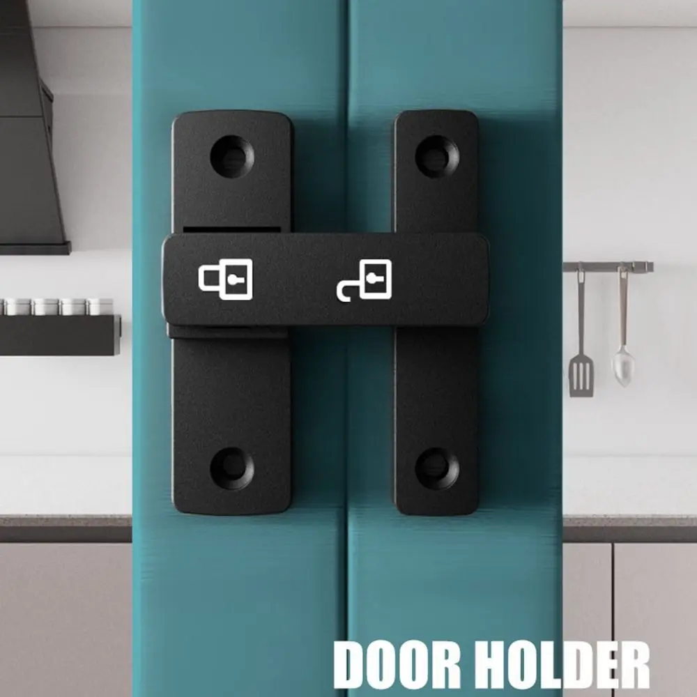Description Picture 2 of itemNew Zinc Alloy Luminous Door Buckle Hardware 90°/180° Sliding Door Lock Furniture No Punching Door Latch Door
