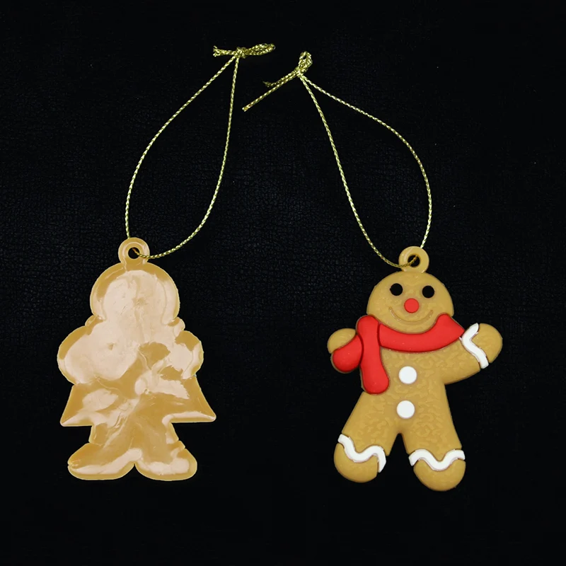 (6 Pcs/pack) 7cm Gingerbread Man Pendant Christmas Tree Hanging Decoration Cute Creative Christmas Party Home Decoration DIY
