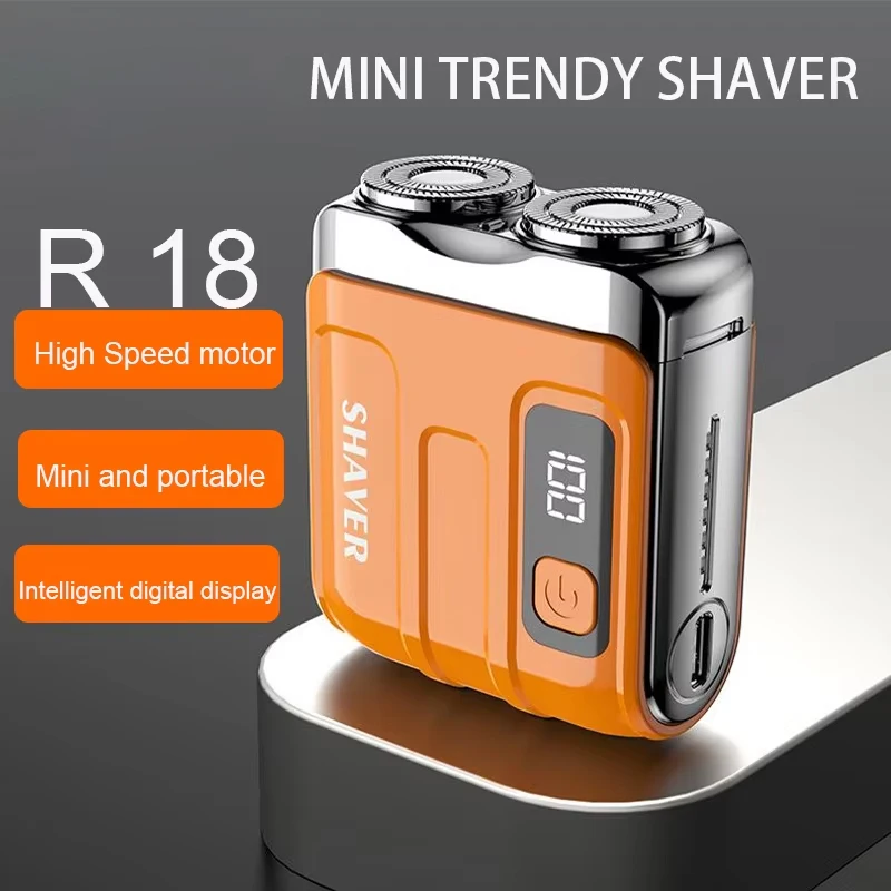 Electric Smart Shaver Household Car Shaver Digital Display Mini Dual Blade Rechargeable Powerful Men's Gift for electric shaver