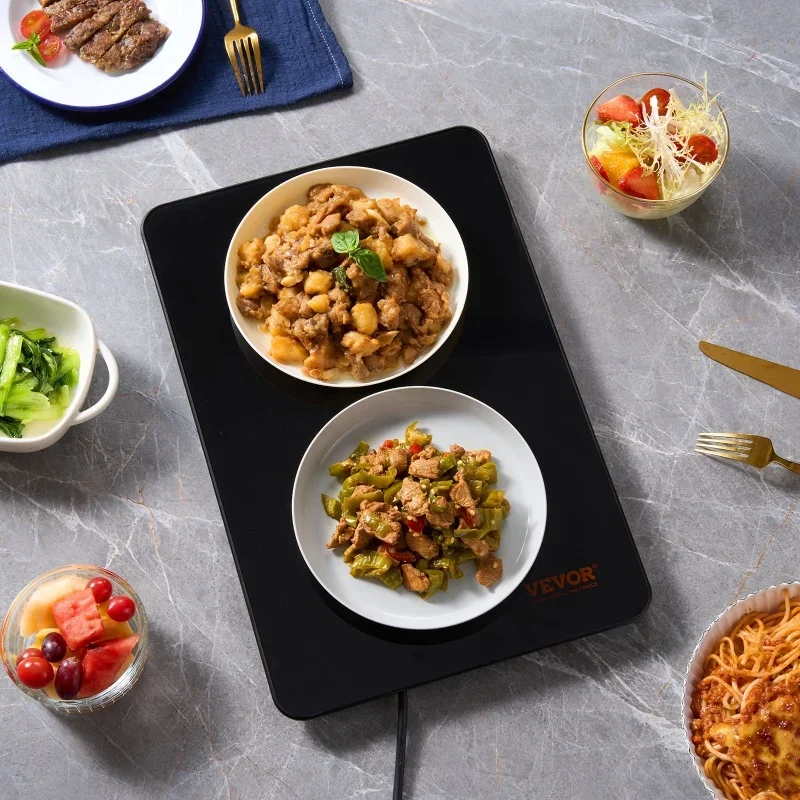 

23.6" x 16.5" Electric Food Buffet Server 100W Glass Warming Tray