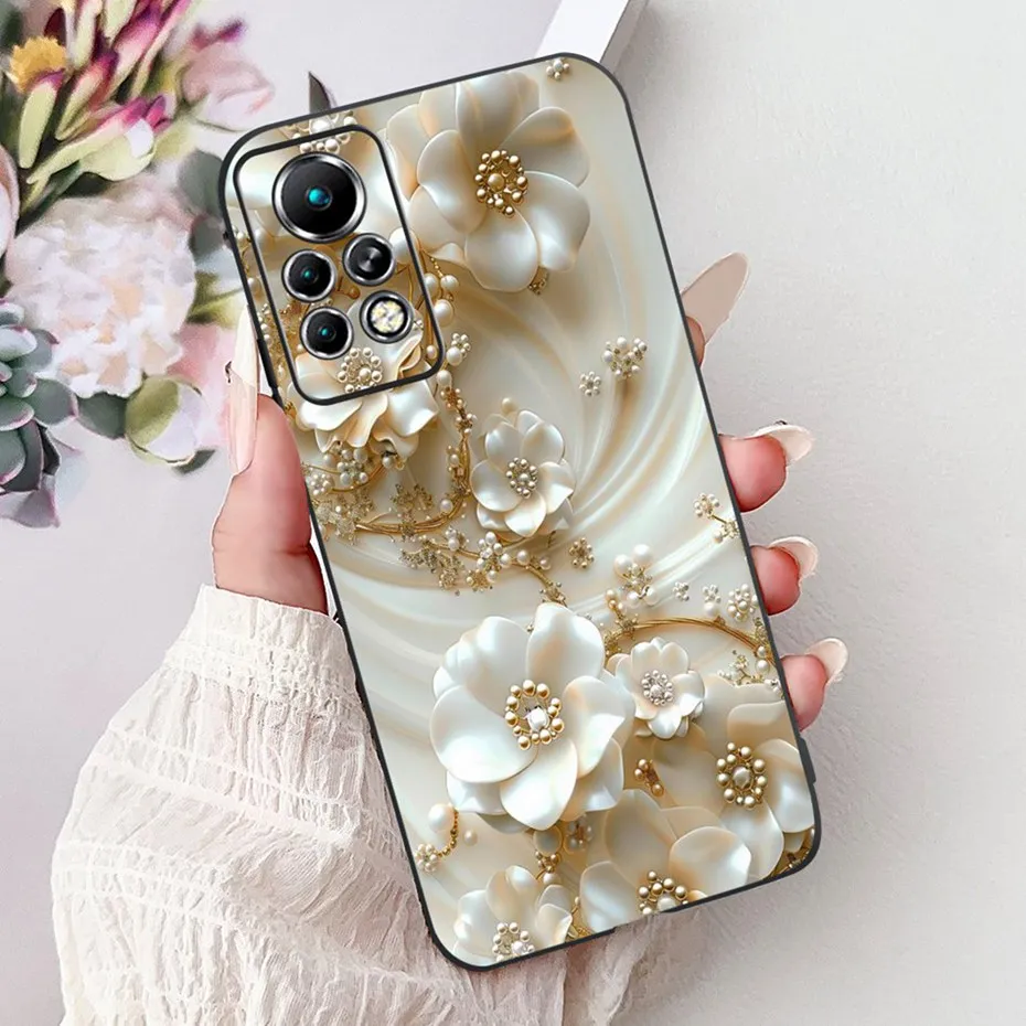 Sleek Black Silicone Soft Back Phone Case - New Design