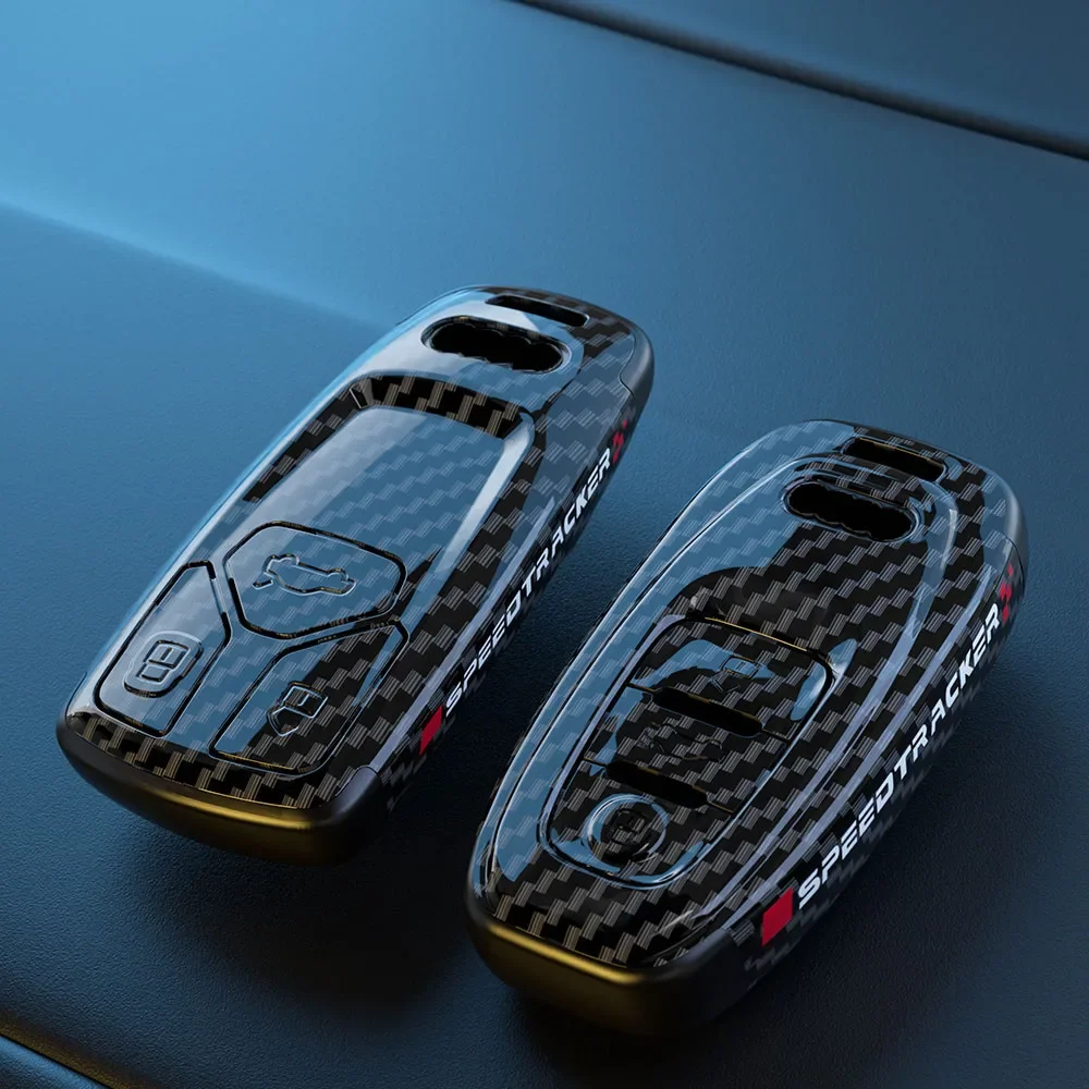 

ABS Carbon Fiber Style Car Key Case Cover For Audi A3 A4 A5 A6 A7 A8 S4 S5 S6 S7 S8 C5 C6 C7 Q3 Q5 Q7 4M R8 TT TFSI TTS RS 8L 8V