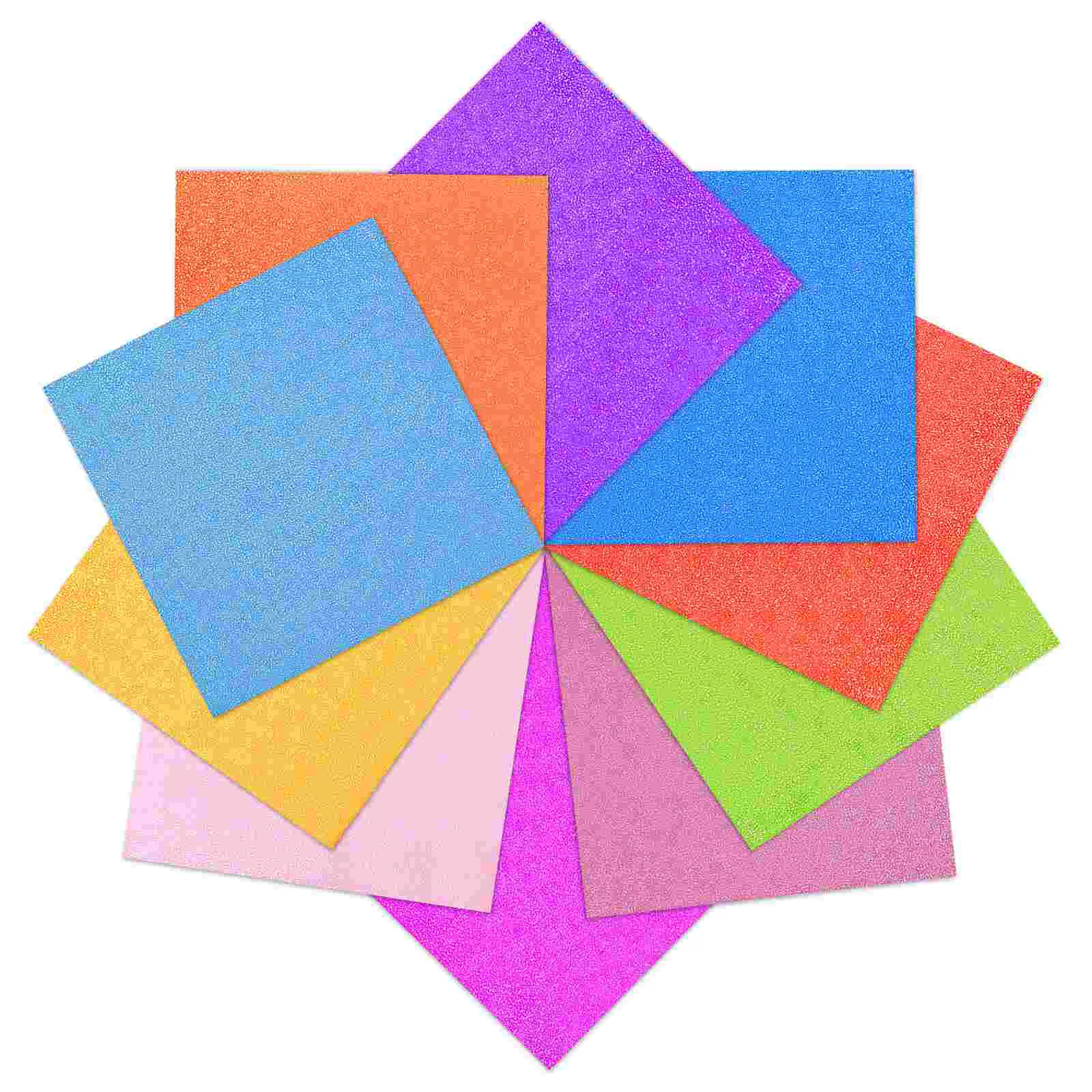 

Origami Iridescent Papers Glitter DIY Craft Paper Handcraft Paper Colorful Glitter Paper Material