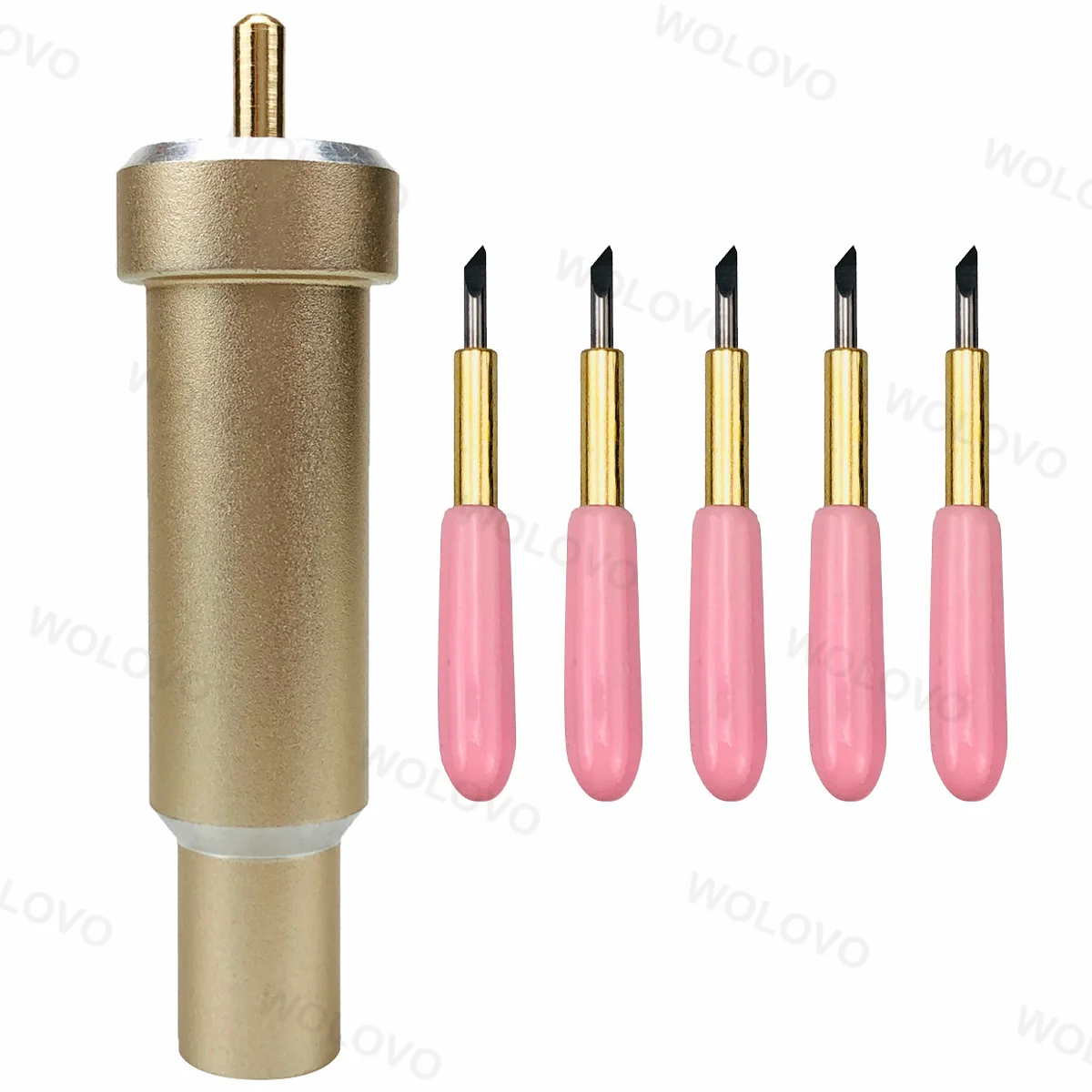 5Pcs Plotter Premium Fine Point Blade E 1Pc Holder Per Cricut Maker 3/Cricut Explore 3/Explore Air Golden Set