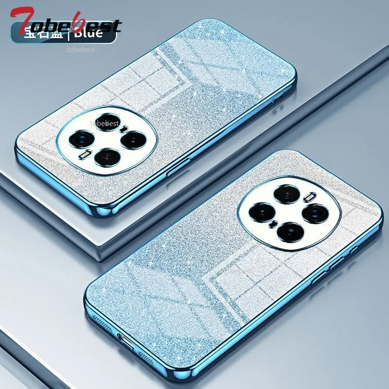 Gradient Glitter Plating Bling Soft Silicone Case Cover