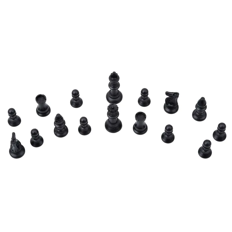 Chess Pieces and Board Chess Pieces 32pcs Plastic Chess Pieces Complete Chessmen International Word Chess Set Black & White Piece Entertainment Accessori