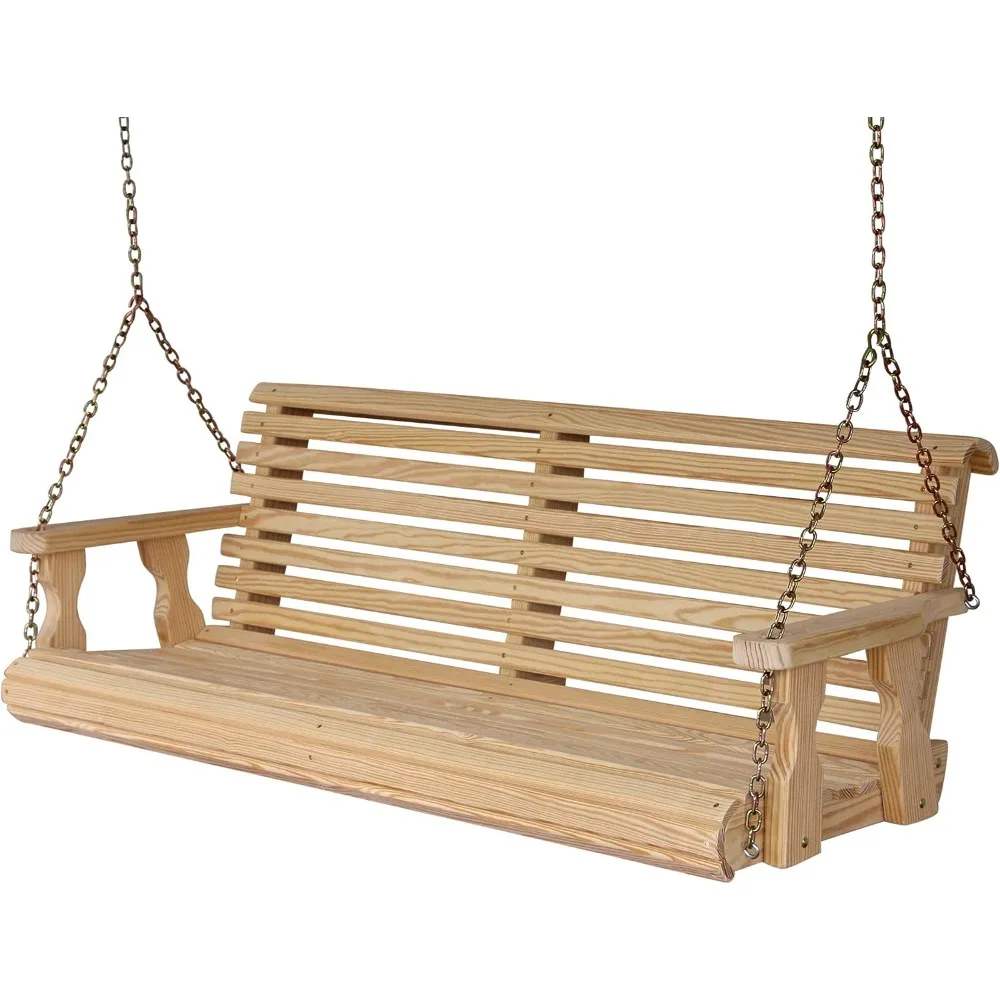 

Outdoor swing, leisure heavy-duty 800 pound roll back 5-foot outdoor bench, outdoor hanging chair swing