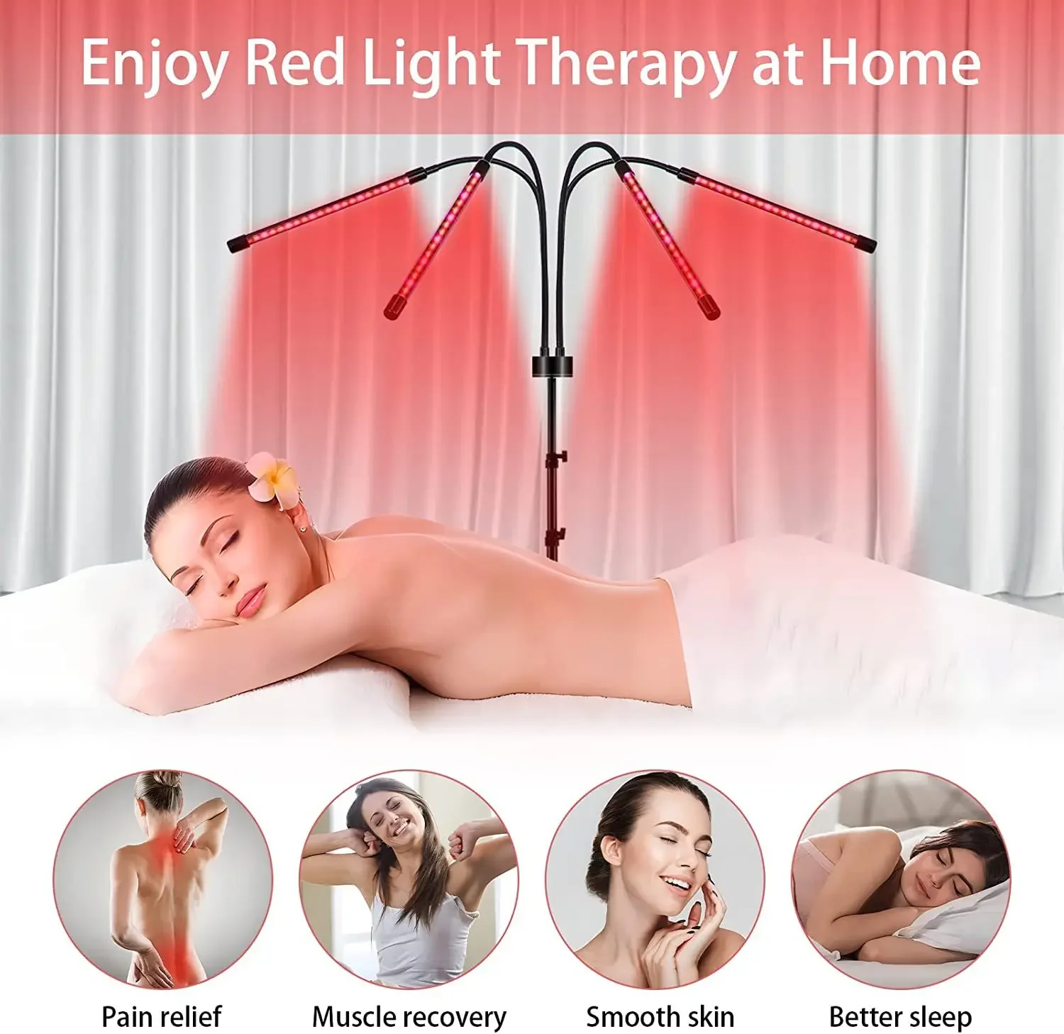 4/5 Head Red Light with Bracket for Different Parts of The Body To Promote Metabolism, Weight Loss and Other Multi-functions
