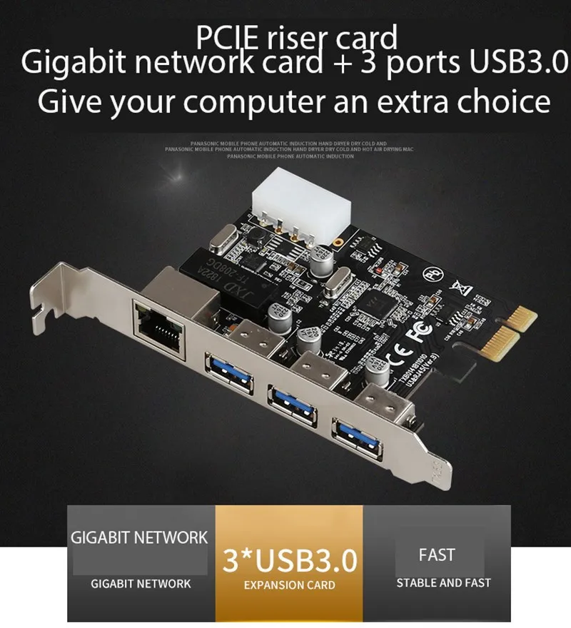 Adaptador PCI E Express para BTC Miner,