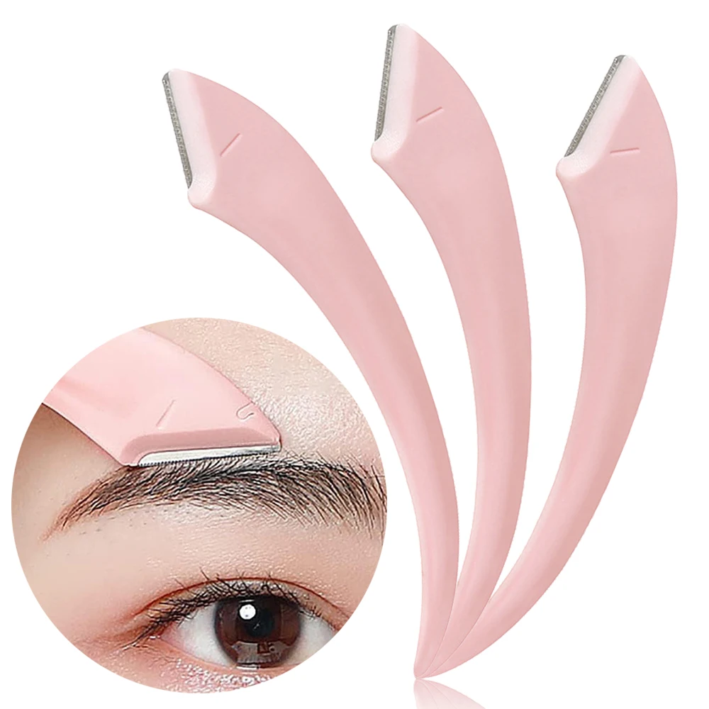 Eyebrow Trimmer Blade 3Pcs Shaping Cut Portable Eye Brow Epilation Hair Removal Cutters Woman Safety Face Shaver Makeup Tools eyebrow trimmer blade