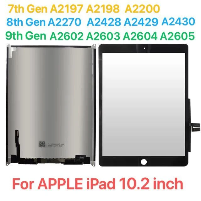 for iPad 10.2 2019 Screen Replacement 7 7th Gen A2197,A2200,A2198 for iPad  10.2 2020 8 8th Gen LCD Display A2428,A2429,A2270,A2430 Panel for iPad 10.2