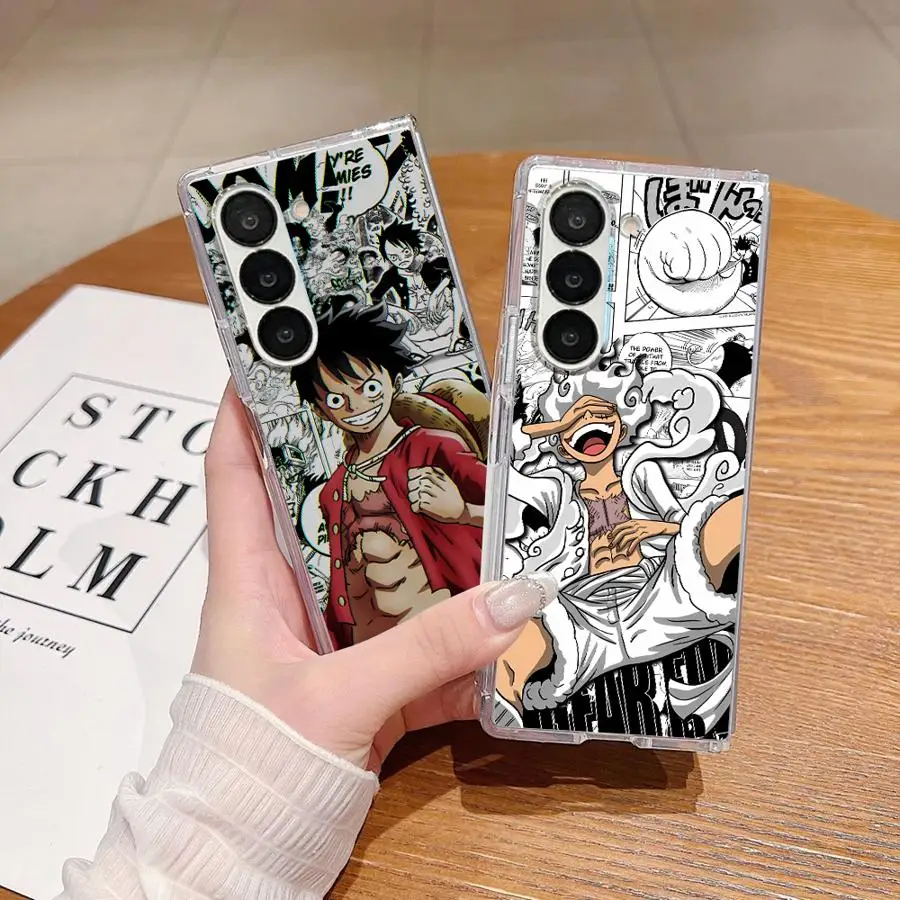 Transparent Soft Phone Cover with Anime O-One Pieces Design