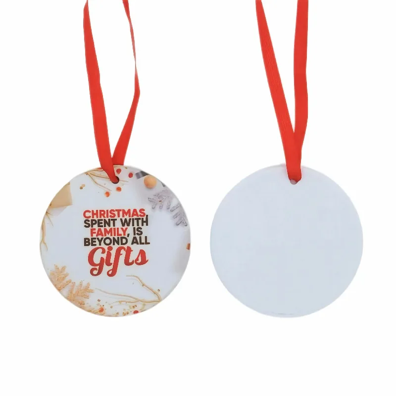 30pcs/Lot Sublimation Blank Heat Transfer Printing Plastic  Christmas Decoration Pendant Two-sided Printing New DIY Gifts 30pcs lot sublimation blank heat transfer printing plastic christmas decoration pendant two sided printing new diy gifts