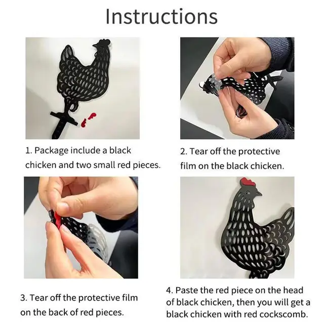 1Dc Szép Csaj Sziluett Akril Csirke Udvar Art Üreges Tét Halom Plug-In Kerti Szobor Dekoráció Díszek - Image 5