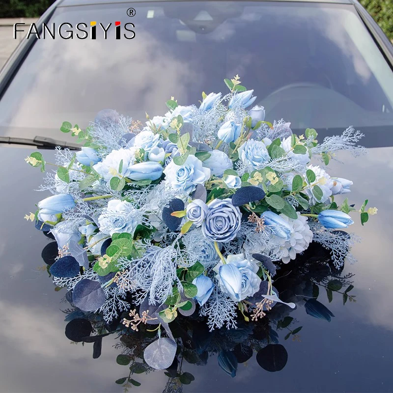 

Artificial Flower Wedding Car Deco Kit Romantic Fake Rose Floral Valentine's Day Party Festival Decorative Supply Marriage Props