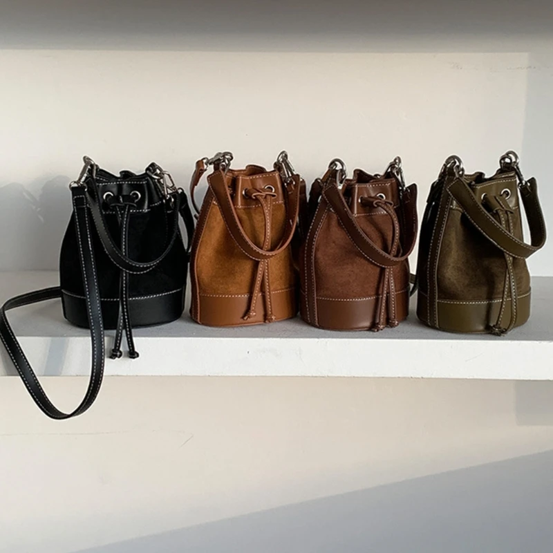 

Crossbody Bag Trendy Bags Versatile Fashion Drawstring Plush Bag for Girl Women