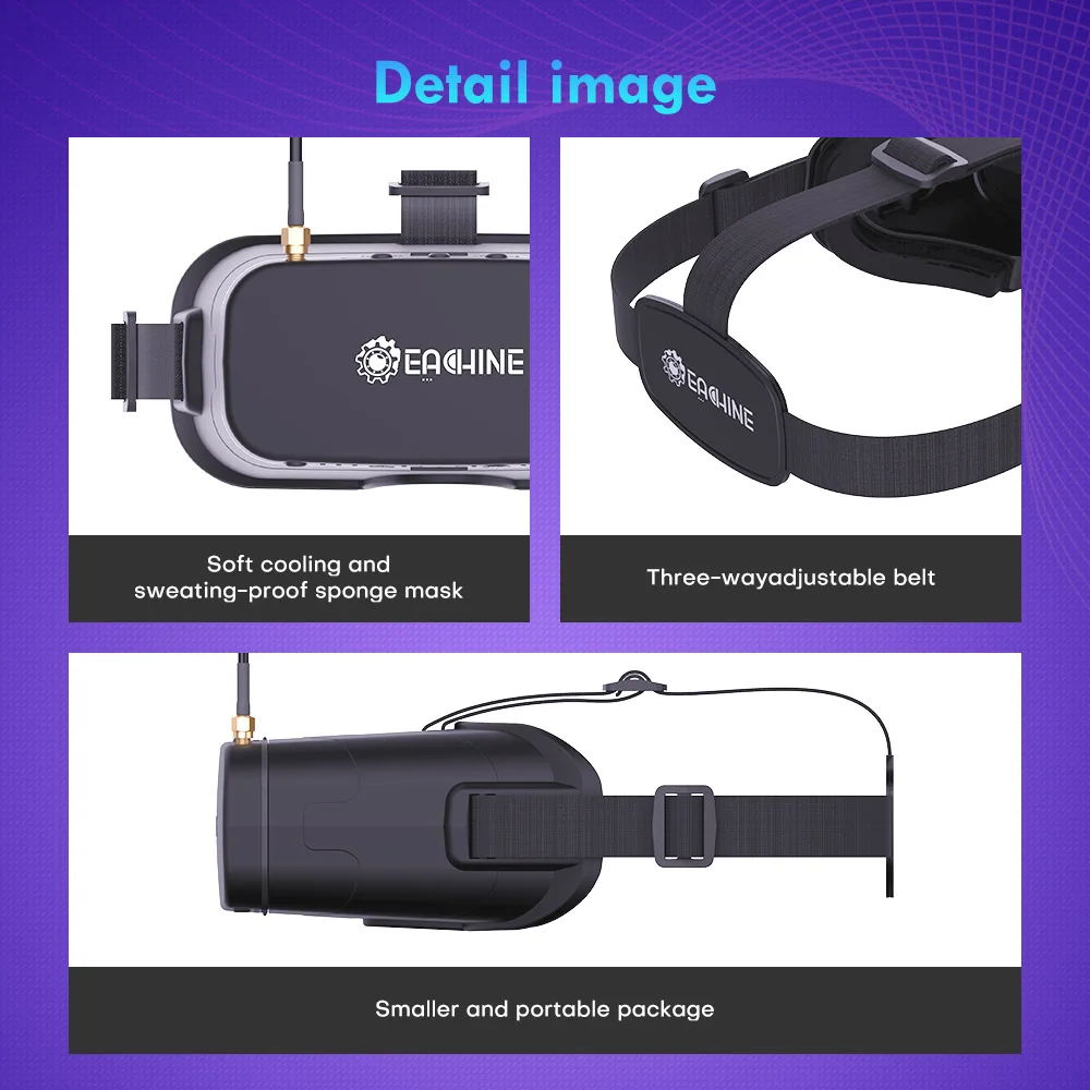 Drone FPV avec DVR HD 720p, Écran 3" et 40 Canaux - Lunettes FPV