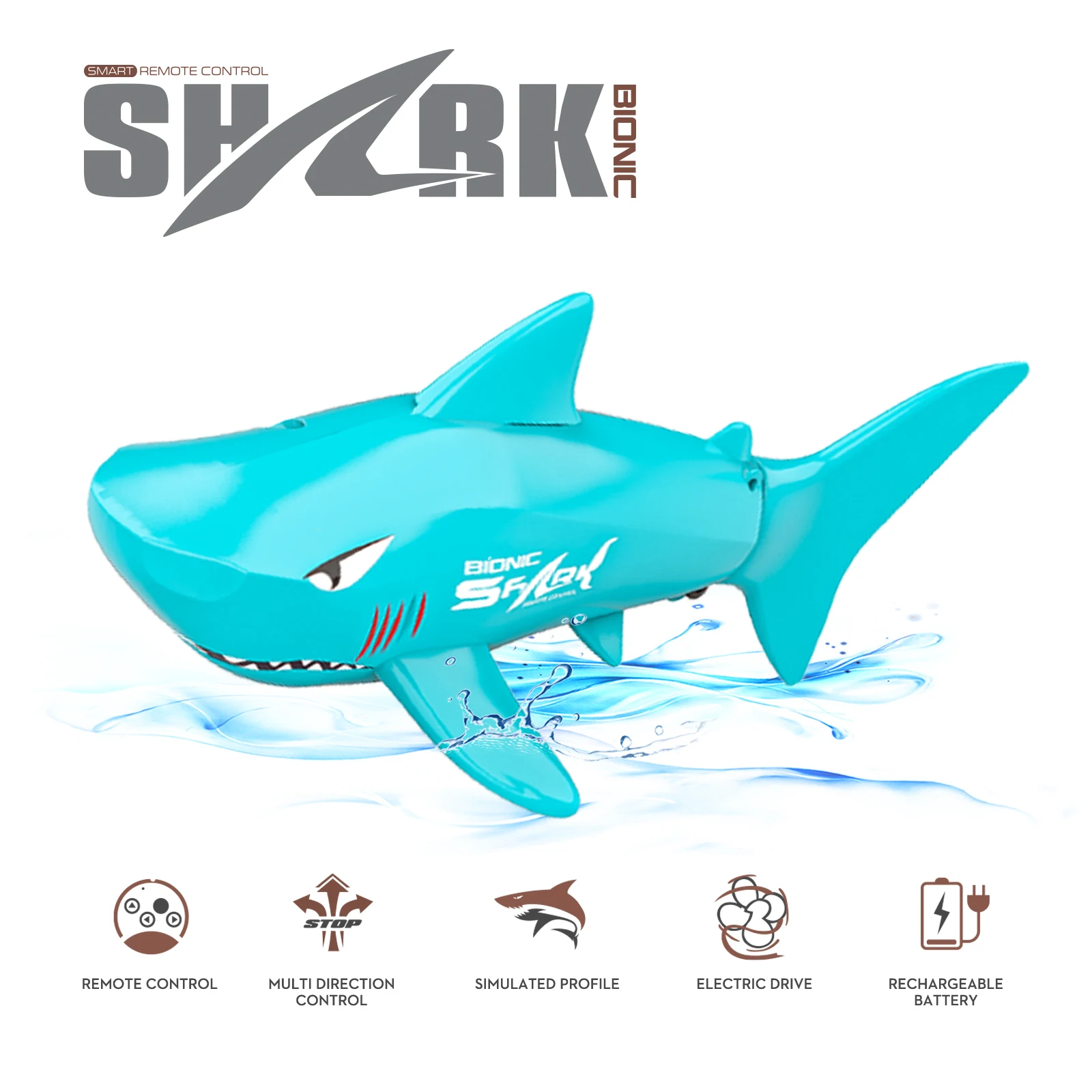 LSRC B1 Mini RC Shark Waterproof Electric Remote Control Cute Sharks Animals Robots Automatic On Water Funny Toys for children 6