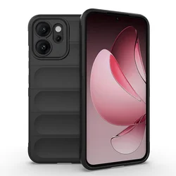 Soft Skin Flexible Silicone Shockproof Protective Phone Case - OPPO Reno14 FS 5G (Black)