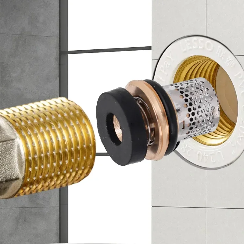 Universal Brass Water Stop Valve Filter Mesh Faucet Valve Leak-proof Sealing Rings Gaskets Pipe Hose Plumbing Plugs 1/10pcs