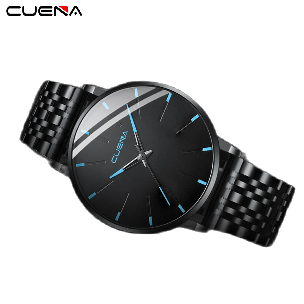 

CUENA 2022 New Simple Commuter Men's Watch Simple Stainless Steel Strap Quartz Watch Men's Sports Clock Relogio Masculino