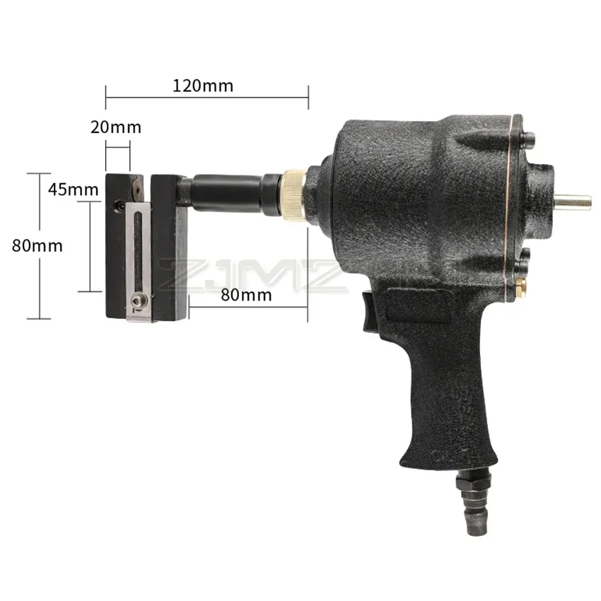 8KGF Industrial Pneumatic Punch Gun Metal Iron Plate Round Hole Punching Stainless Steel Advertising Word Air Puncher 3.2-8MM 2